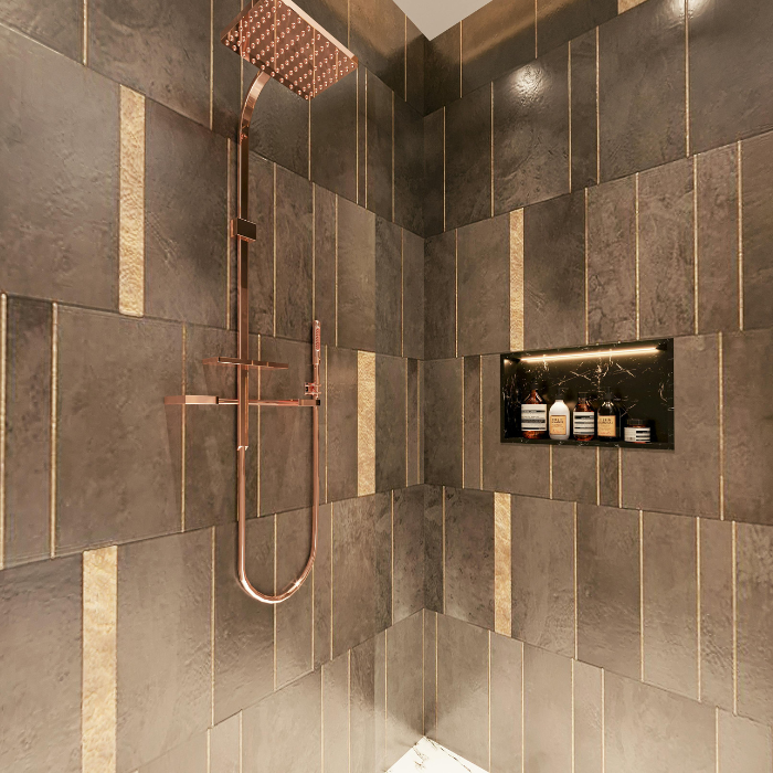 Salle de bain carrelée